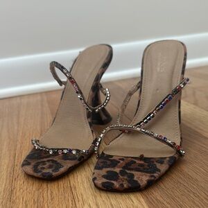 Catherine Malandrino Brown Heels with Strappy Design